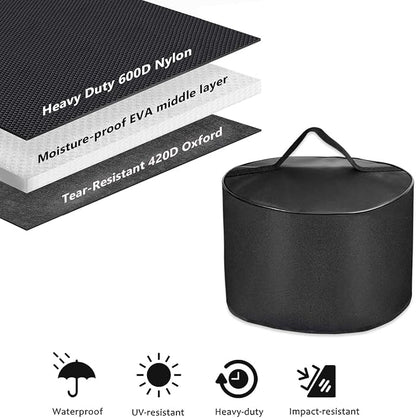 Grill Cover Compatible with Gas One CG-14 14-inch Portable Barbecue Grill, Waterproof Dust-Proof Barbecue Grill Cover for 14in Grill, Heavy-Duty Charcoal BBQ Grill Cover with Handle