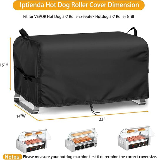 Hot Dog Roller Cover for VEVOR Hot Dog 5-7 Roller, 23inch Hot Dog Machine Cover for Seeutek Hotdog 5-7 Roller Grill, Hotdog Cooker, Hotdog Warmer,Maker,Toaster-23 L x 14" W x 15" H