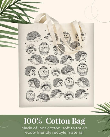 AUSVKAI Canvas Tote Bag Aesthetic for Women, Cute Reusable Cloth Cotton Bags for Shopping Beach Grocery
