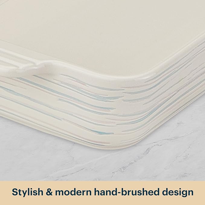 Pyrex 2QT (7" x 11") Rectangular Ceramic Baking Dish with Handles, Casserole Dish