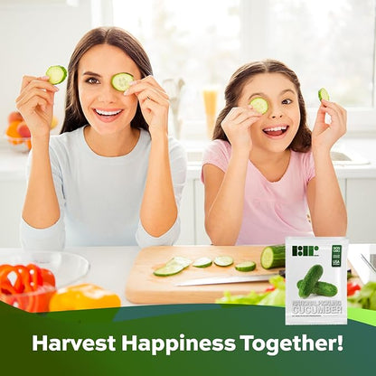 National Pickling Cucumber Seeds for Planting - Heirloom, Non-GMO, USA Grown Seeds in Premium Waterproof Packaging with Plant Information and Instructions - Cucumis Sativus