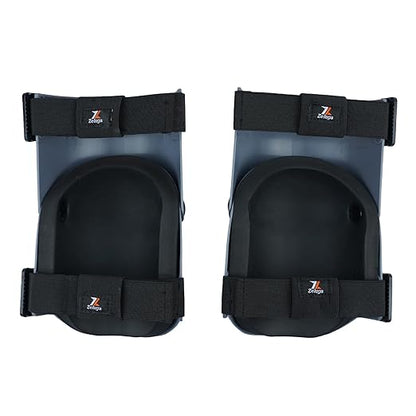 15-396 Heavy Duty Knee Pads with Anti-slip Strong Double Straps, Ultraflex Work Knee Foam Padding Pads, Safety for Indoor and Outdoor Use, Gray/Black