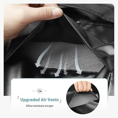 SHINESTAR 72 Inch Grill Cover for Weber Summit 400 & Napoleon 625, Heavy Duty Oxford Fabric BBQ Cover, Waterproof UV Protection, Windproof with Magic Tape & Drawstring Bottom