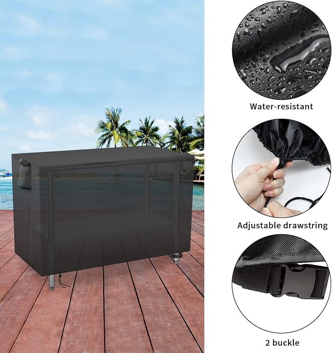 Outdoor Prep Table Cover 36 Inch,Waterproof Fadeproof UV Resistant Patio Stainless Steel Metal BBQ Table Cover All Season Protection for Outdoor Table - 36 x 30 x 35 Inch