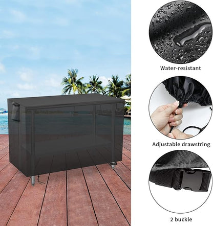 Outdoor Prep Table Cover 24 Inch, Waterproof Fadeproof UV Resistant Patio Stainless Steel Metal BBQ Table Cover All Season Protection for Outdoor Table 500D - 24 X 18 X 34 Inch