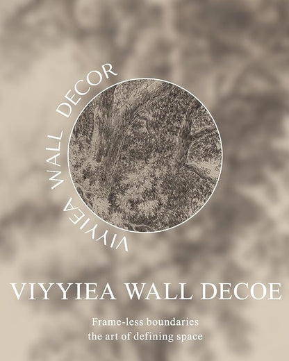 VIYYIEA Extra Large Size Canvas Wall Art, 36x54 Inch Vintage Tree Landscape Hanging Scroll, Oversized Rustic Nature Artwork for Living Room, Bedroom, or Study