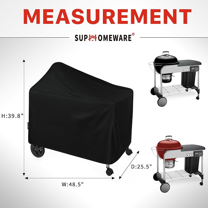 Suphomeware Grill Cover for Weber 22 Inch Performer Deluxe Charcoal, Waterproof Heavy Duty 7152 BBQ Grill Cover