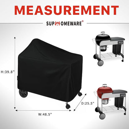 Suphomeware Grill Cover for Weber 22 Inch Performer Deluxe Charcoal, Waterproof Heavy Duty 7152 BBQ Grill Cover