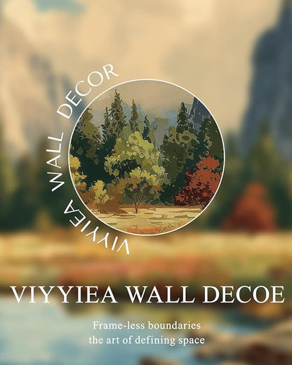 VIYYIEA Extra Large Size Canvas Wall Art, 36x54 Inch Yosemite National Park Vintage Landscape Hanging Scroll for Living Room, Bedroom, or Office Decor