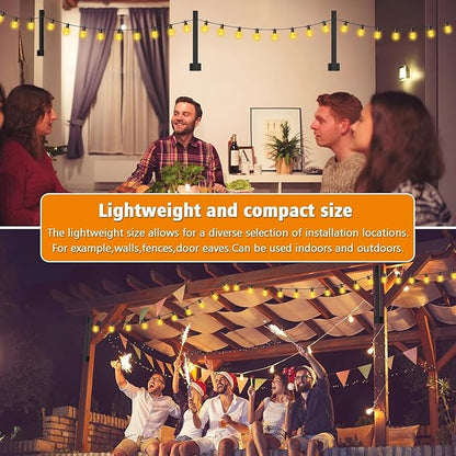 6 Pack 2.8FT String Light Poles,Light Poles for Outside String Lights,Outdoor Light Poles Metal Pole Stand for Patio,Backyard,Deck