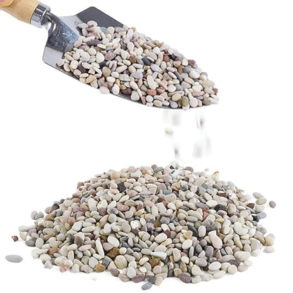 2.4lb Succulent and Cactus Gravel Pebbles, 1/5 Inch Mixed Color Natural Rocks for Fish Tank, Indoor Plants, Aquarium, Vases, Landscaping