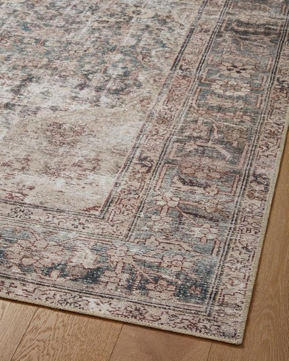 Loloi Amber Lewis Georgie Collection GER-08 Lagoon/Beige 3'-9" x 5'-6", .19" Pile Height, Accent Rug