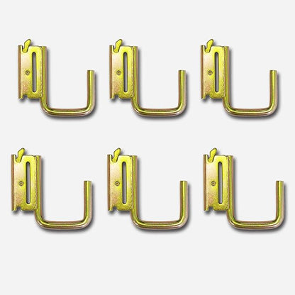 6 Pack 2" E Track J Hooks Heavy Duty Galvanized Steel E-Track Tie Down Accessories for Box Truck, Enclosed Trailer, Garage, Vans, Warehouse, Workshop