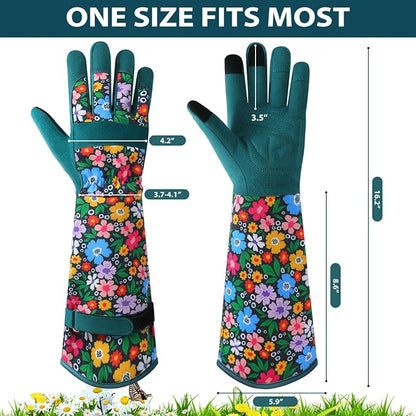 Trifabricy Gardening Gloves for Women - Long Garden Gloves with Grip Breathable, Thorn-Proof Puncture-Resistant Work Gloves