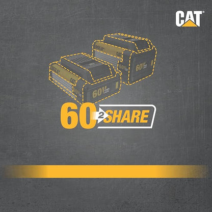 Cat DG620 60V 25” Brushless 2-Speed Backpack Hedge Trimmer Cordless, Shrub Trimmer with Rotating Rear Handle, Lightweight Bush Trimmer Cordless – Tool Only