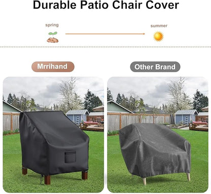 Patio Chair Covers Waterproof, Mrrihand Lounge Deep Seat Cover, Heavy Duty Outdoor Lawn Patio Furniture Covers (31" W x 38" D x 30" H - 2 Pack)