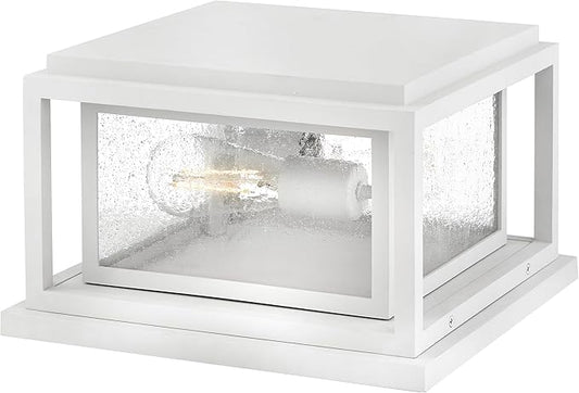 Hinkley Republic Small Pier Mount Lantern 12V, Low Voltage Textured White