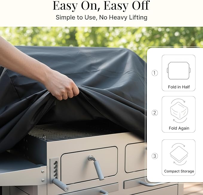 iBirdie Outdoor Grills Cover 60 x 24 x 46 inch, fit 60, 59 Barbeque, Waterproof Weatherproof, 600D Heavy Duty Barbecue Cover, Compatible for 3, 4 Burners Gas BBQ