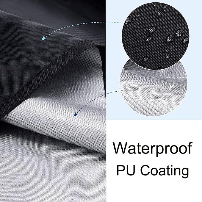 LARGE SIZE Outdoor Chimney Protective Cover Patio Furniture Covers, Patio Chiminea Caps, Protective Chiminea Covers, Weather Resistant Fire Pit Heater Cover (Black, 59x31x12inch)