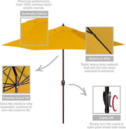 California Umbrella 9' Rd Sunbrella Aluminum Patio Umbrella