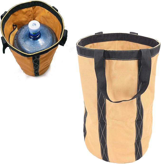 Luqeeg Tool Bucket Bag, Heavy Duty Tool Organizer, Portable Electrician Storage Organizer, 30kg Capacity Oxford Fabric 50 X 30cm for Garden Construction Carpenter Electrician