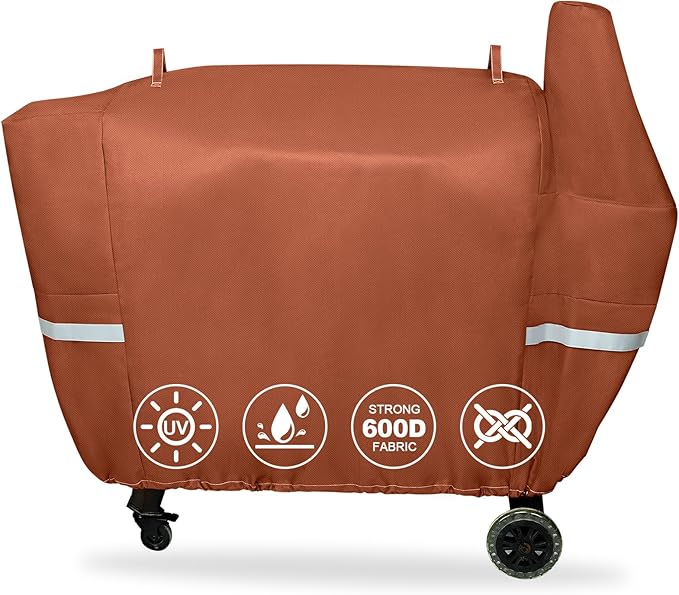 QuliMetal Grill Cover for Pit Boss Austin XL/Rancher XL 1000S, 1000SC, 1000SQ, 1000SC2, 1100 Pro, 1000/1100/1150 Series, Z Grill 1000 Series Wood Pellet Grills, Heavy Duty, 600D, Brown