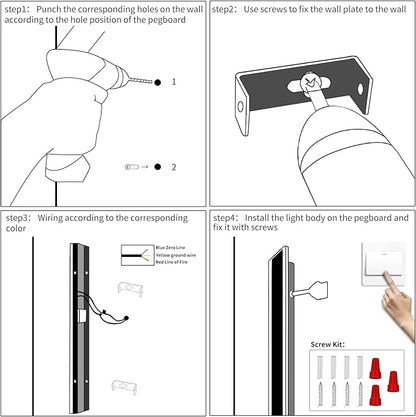 Mikeru Modern Long LED Wall Light, 3000k-6000k Dimmable Outdoor Wall Sconce 78.8inch Black Outdoor Exterior Lights with Remote Control Ip65 Waterproof Anti-Rust Linear Long Porch Lights