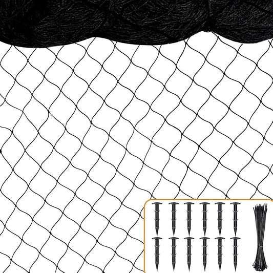 BSTPCOO Bird Netting 50ft x 100ft, Heavy Duty Garden Net 1 inch Mesh Nylon Nettings for Chicken Coop Roof, Poultry Netting Deer Fence Trellis Net for Fruits Trees Plants