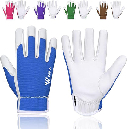 Work Gloves Gardening Breathable Rigger Palm Gardening Gloves Ladies Mens Gripper Utility Leather Thorn Proof