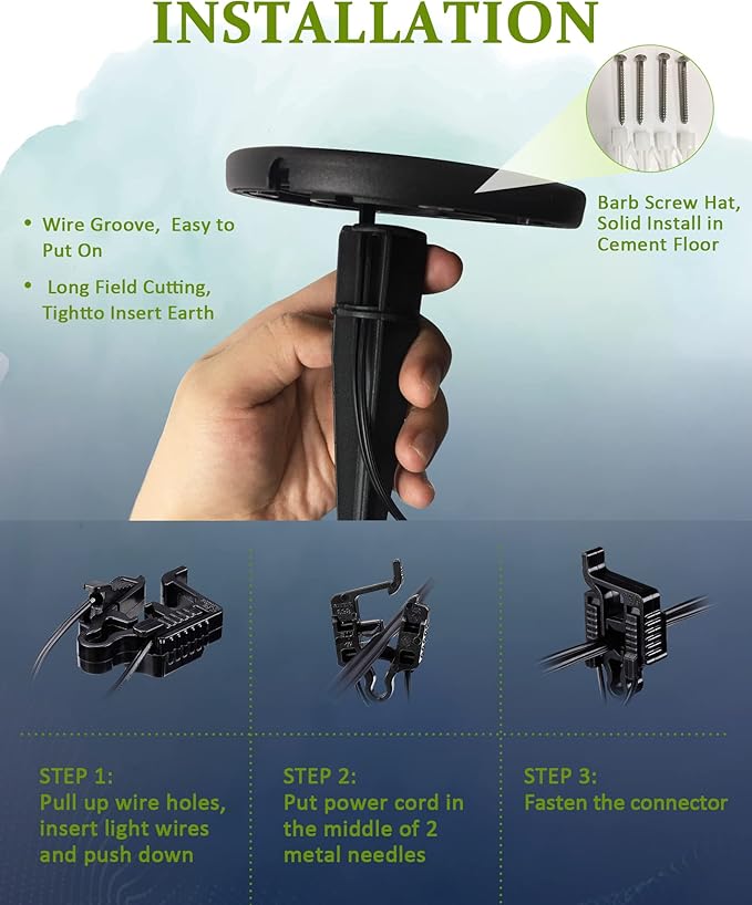 8 Pack Low Voltage Landscape Pathway Lights Wired, Outdoor Modern 12V LED Bollard Lights for Driveway Garden Walkway Yard Lawn (Included Connectors), 2700K Warm White Waterproof, Black