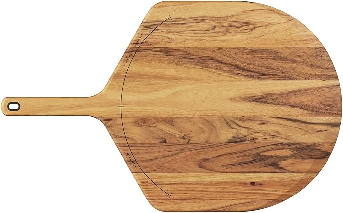 Gozney Acacia Wood Pizza Placement Peel and Server for 16" Pizzas, Compatible with Dome (Gen 2) & Dome XL (Gen 2) Pizza Ovens, Naturally Non-Stick