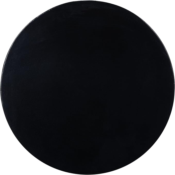 SAFAVIEH Outdoor Collection Katara Modern Black Concrete Accent Table (Fully Assembled) VNN1034C