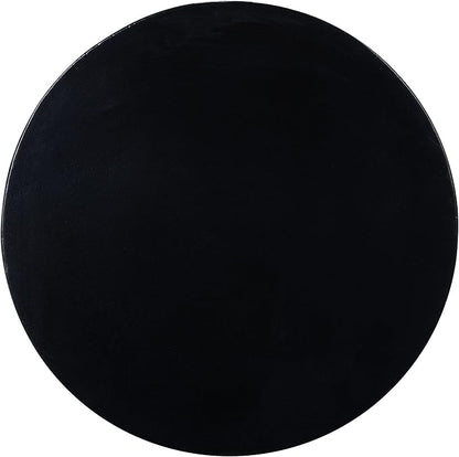 SAFAVIEH Outdoor Collection Katara Modern Black Concrete Accent Table (Fully Assembled) VNN1034C