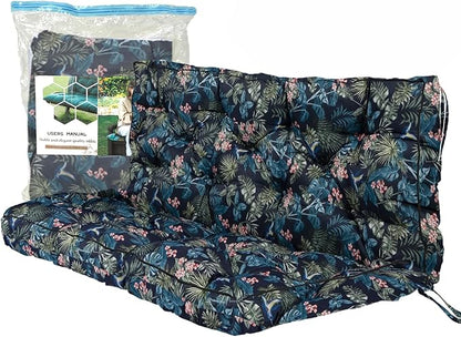 Replacement Cushions for Swing, Swing Cushions 3 Seater Replacement, Waterproof Thicken Washable Pad Cushion for Outdoor Indoor Furniture Swing Patio (Hummingbird, 40x55 inch)