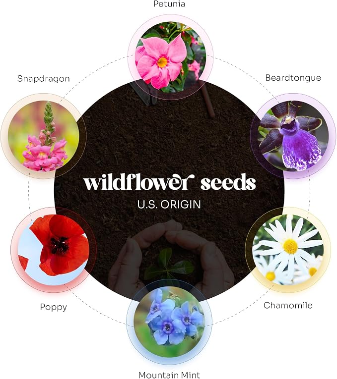 50pcs Large (2.5" h x 2.85" w) Blooming Heart Seed Paper – Writable & Plantable Wildflower, Mom's Gift for Birthday, Use for Wedding, Baby Shower, & Heart Party Favors
