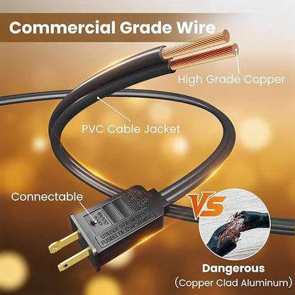 RTTY Outdoor String Lights 100ft, G40 Led Patio Lights with 52pcs Bulbs,Waterproof Shatterproof Dimmable Hanging Globe Outdoor Lights for Porch Cafe Bistro Backyard Gazebo Balcony Party, 2700K