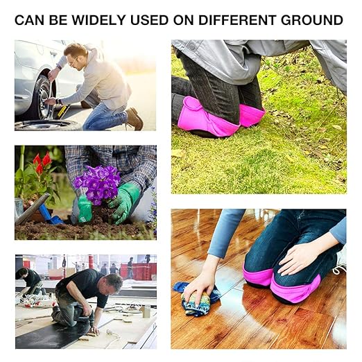 Women Knee Pads for Cleaning House Floors,Gardening Work, Carpet, Kneeling Kneepads with Soft Inner Liner, Adjustable knee pads Suitable for Working on Garden,Flooring Yard,Pink M. (1 Pair)