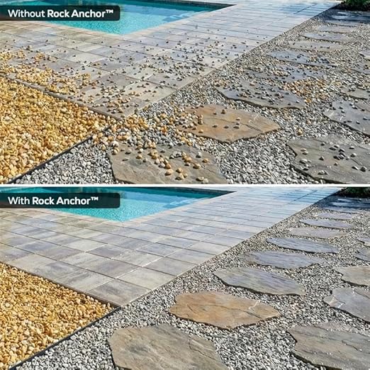 DOMINATOR Rock Anchor 5 Gal - Rock Glue for Landscaping Gravel & Stone, Ready to Spray, Locks in River Rock, Pea Gravel & Decorative Rock, Prevents Scattering & Washouts, Water-Based