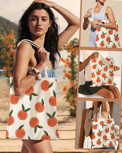 Miss Adola Aesthetic Canvas Tote Bag for Women - Sturdy Cloth Cotton Totes Bag with Pattern Shoulder Bag