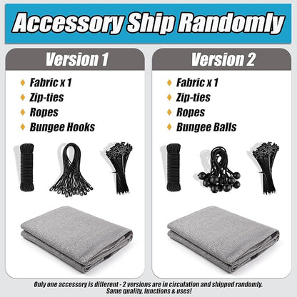 Amagenix 90% Sun Shade Cloth with Grommets, 8' x 12' Pergola Replacement Shade Cover Canopy Privacy Screen for Outdoor Patio Garden, Gray (We Customized)