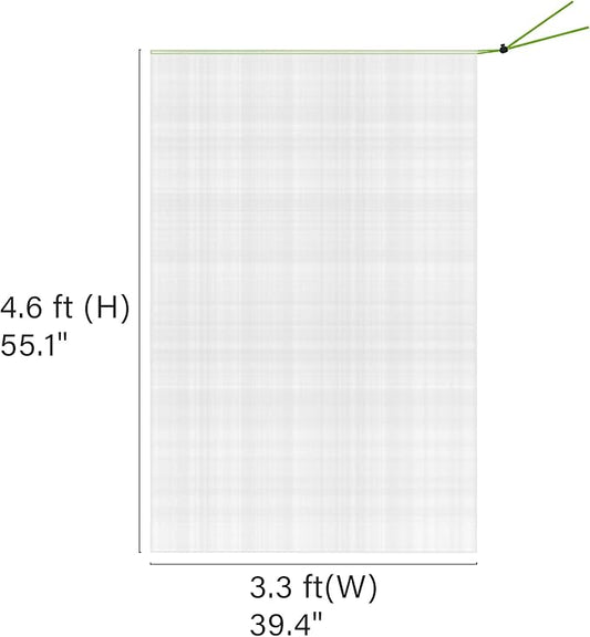 MR FIVE 3 PCS Large Drawstring Plant Covers,Bird Barrier Netting Mesh with Drawstring,Reusable Garden Netting Mesh with Drawstring,Plant Cover for Protect Fruit Tree Vegetable Flower,4.6 ftX 3.3 ft