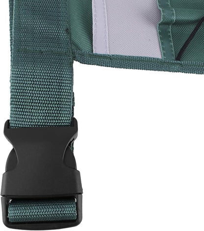 Gardening Tool Waist Bag Belt Heavy Duty Oxford Tool Apron with 7 Pockets of Different Sizes and Depth (Green)