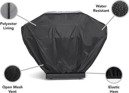 Covermates Classic Grill Cover - All-Weather Heavy Duty Outdoor BBQ Cover with Water-Resistant 12-Gauge Vinyl, Mesh Vents, Protection for Large Outdoor Grills, 32 Inch, Black