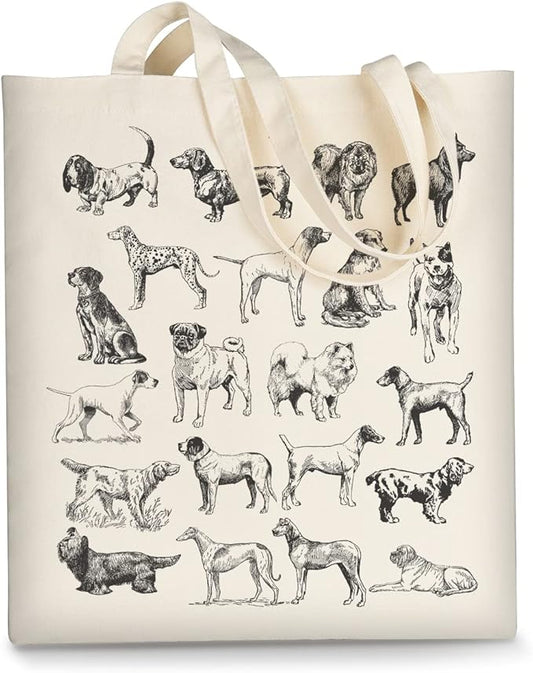 AUSVKAI Canvas Tote Bag Aesthetic for Women, Cute Reusable Cloth Cotton Bags for Shopping Beach Grocery