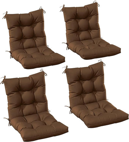 Patio Seat&Back Chair Cushions for Outdoor Furniture，Comfortable Cushions for Rocking/Dining/Lawn Chair-Set of 4
