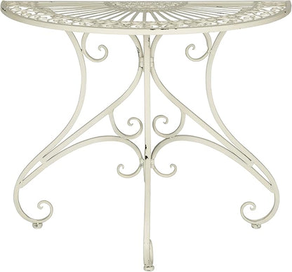SAFAVIEH Outdoor Collection Annalise Antique White Accent Table