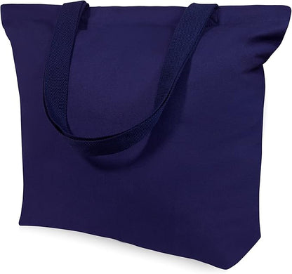 TOPDesign 6-Pack Canvas Tote Bags with Magnetic Snap, Reusable Grocery Shopping Bags, DIY Your Creative Designs
