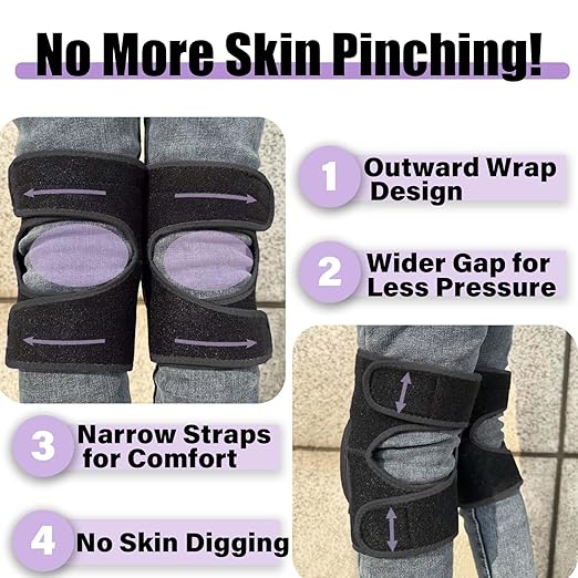 Work Knee Pads for Cleaning Gardening, Adjustable Foam Kneepad with Elastic Straps for Scrubbing Floors, Crawling Knee Cushion with Soft Inner Liner for Housekeeping Weeding Planting for Adult, Black XL