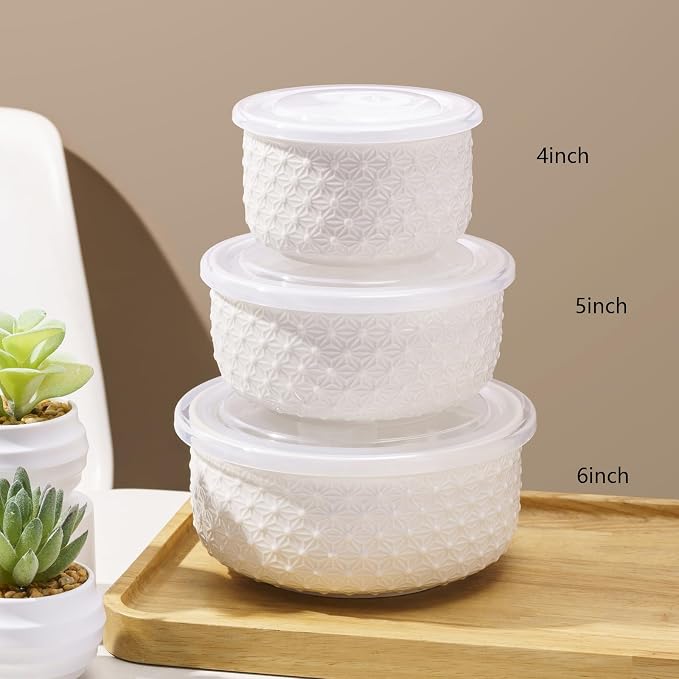 10 oz Set of 4 Oven-Safe Porcelain Ramekins with Lids, Large White Souffle and Creme Brulee Baking Dishes, Ramekin Bowls for Sauce and Dessert