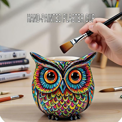 1Pc 3D Owl Epoxy Resin Silicone Mold Animal Plaster Storage Box Candle Mold for Pen Holders Concrete Clay Art Crafts DIY Home Decor Potted Plant Decorations Halloween Party Gifts Storage Box